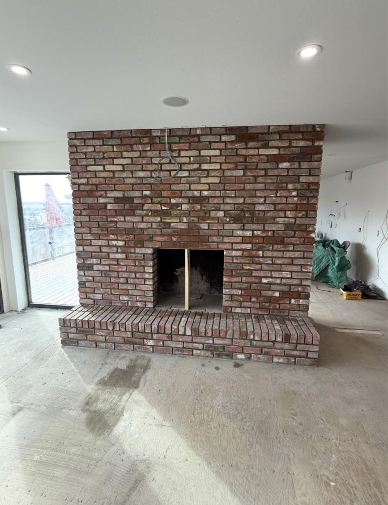 Brick fireplace project